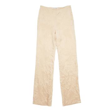 Textured Satin Straight-Leg Pants