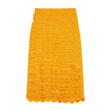 Crochet-Knit Pencil Skirt