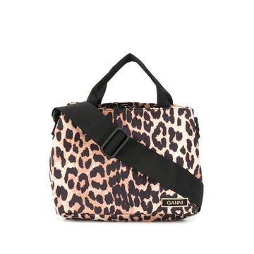 leopard print shoulder bag