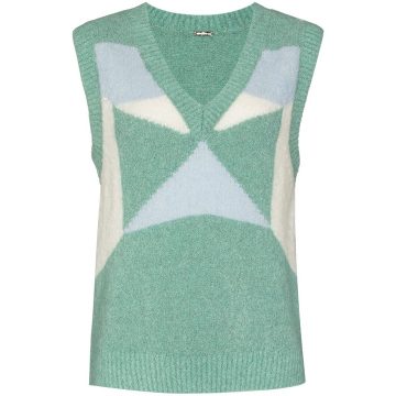 Sylvia geometric knitted vest