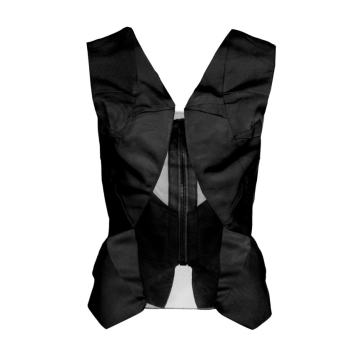 Sheer-Paneled Silk Vest
