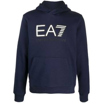 logo print hoodie