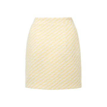 Striped Cotton-Tweed Mini Skirt