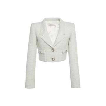 Sequined Wool-Blend Cropped Blazer