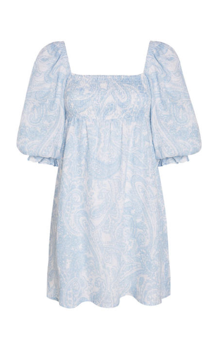 Calista Printed Linen Mini Dress展示图