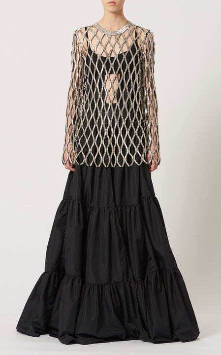 Crystal-Embellished Net Mini Dress展示图