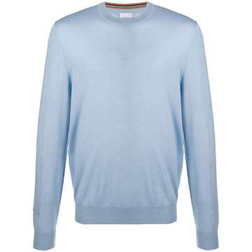 fine-knit crew neck jumper