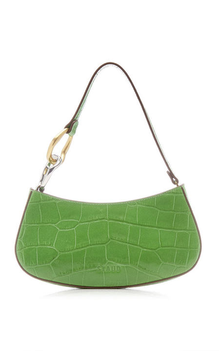 Ollie Croc-Effect Leather Shoulder Bag展示图