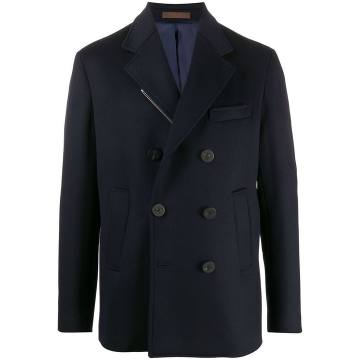 long-sleeve double-breasted coat