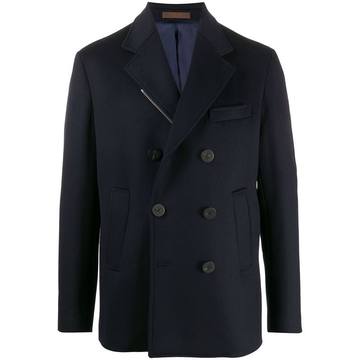 long-sleeve double-breasted coat