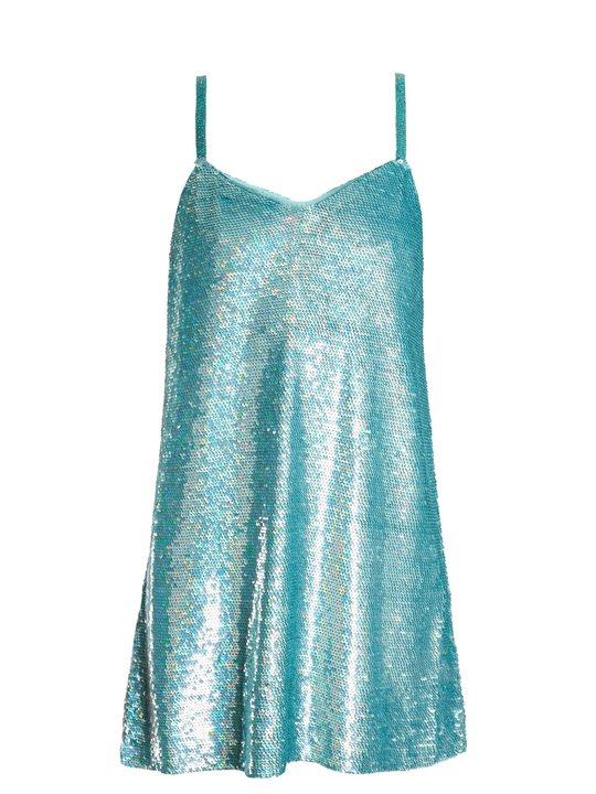 Sequin-embellished silk-georgette mini dress展示图