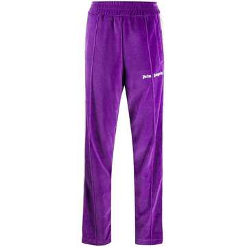 CHENILLE TRACK PANTS PURPLE WHITE