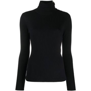 ribbed-knit virgin wool jumper