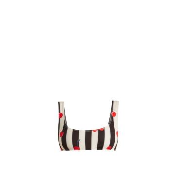 The Elle cherry-print bikini top