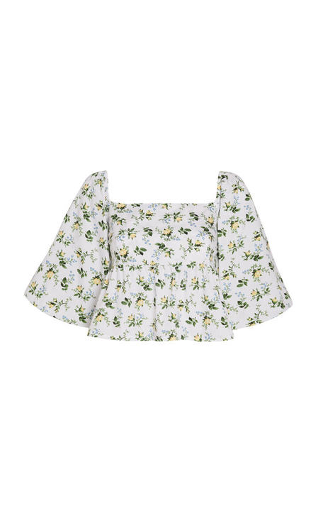 Quincy Floral-Print Cotton Poplin Top展示图