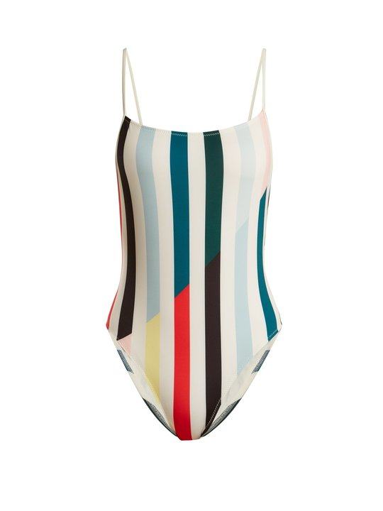 The Chelsea striped swimsuit展示图