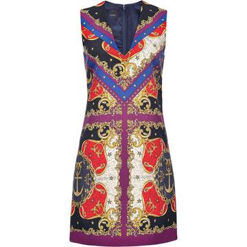 mix-print sleeveless dress