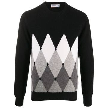 diamond-print cashmere jumper