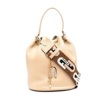 logo strap bucket bag