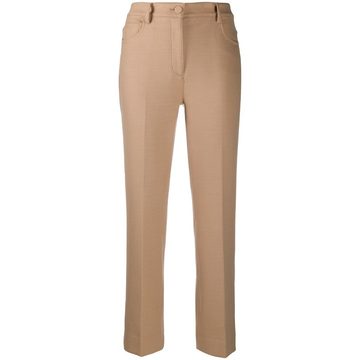 high-rise straight leg trousers