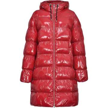 quilted high-shine coat