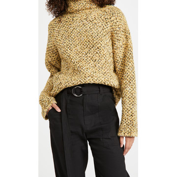 Boucle Jacquard Cropped Sweater