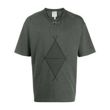 diamond-print short-sleeved T-shirt