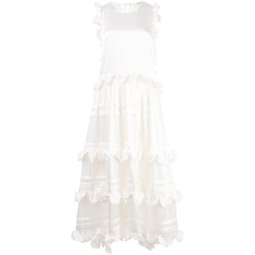 tiered ruffle maxi dress