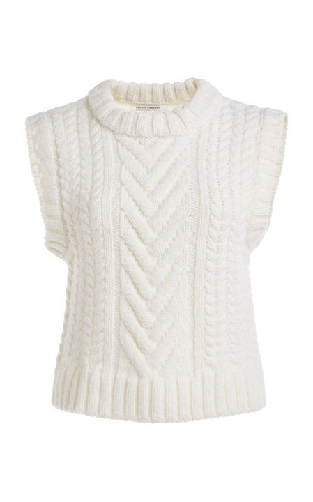 Madelyn Cable-Knit Wool-Alpaca Sweater Vest展示图