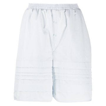 pleated boyfriend shorts