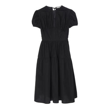 Cotton Tia  Puff Sleeve Midi Dress