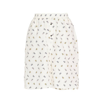 Simone High-Rise Printed Cotton Shorts