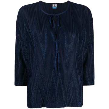 zig-zag knit blouse