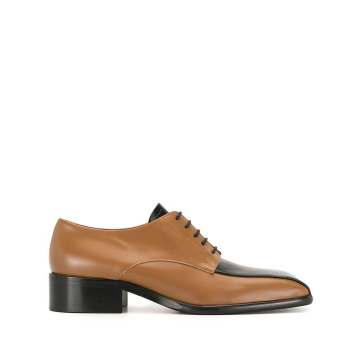 Cordovan two-tone lace-up shoes