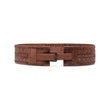 embossed wide belt