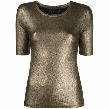 metallic-effect short-sleeve T-shirt