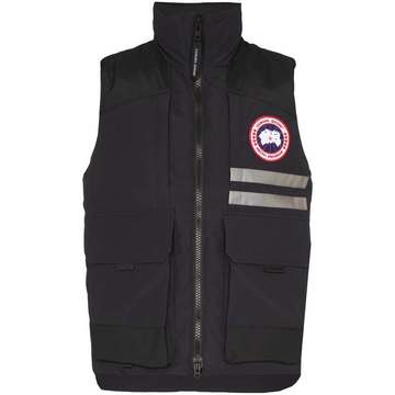 padded logo patch gilet