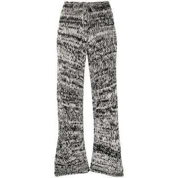 flared knitted trousers