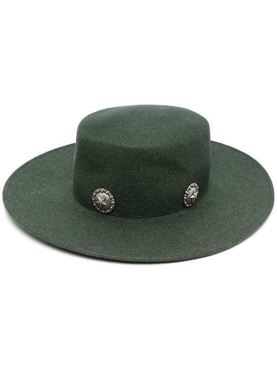 Caballera stud-embellished fedora hat展示图