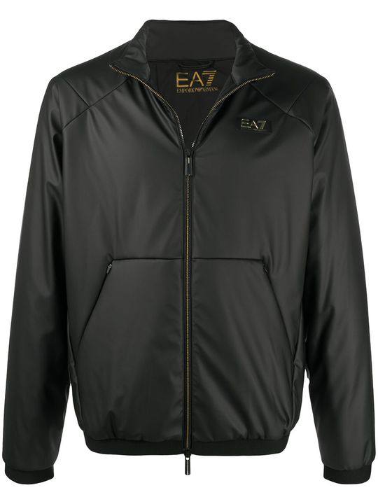 logo zipped bomber jacket展示图