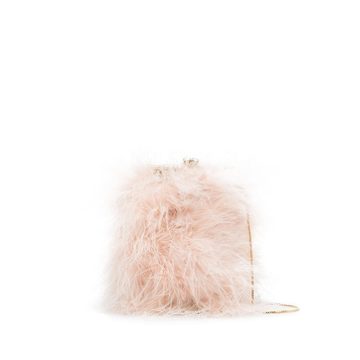 feathered crossbody bag