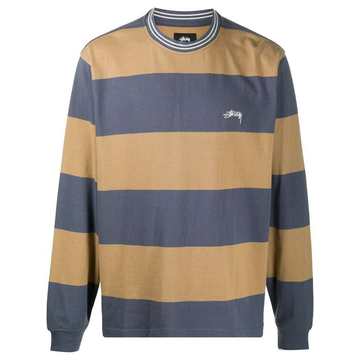 striped crewneck sweatshirt