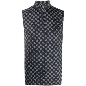 logo print fitted vest