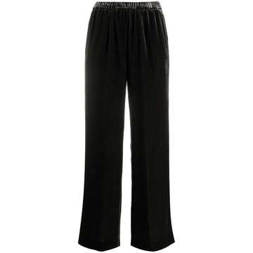 straight-leg elasticated trousers