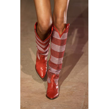 Lihana Striped Knee High Boots