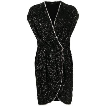 embellished sequin mini dress