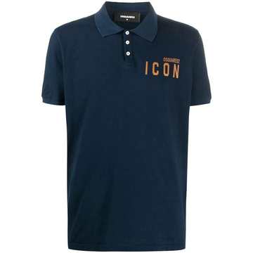 logo print polo shirt