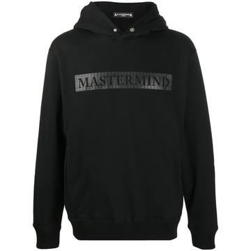 logo print hoodie