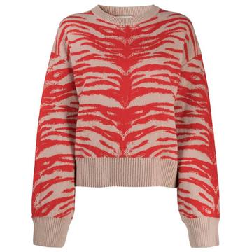 tiger-jacquard sweater