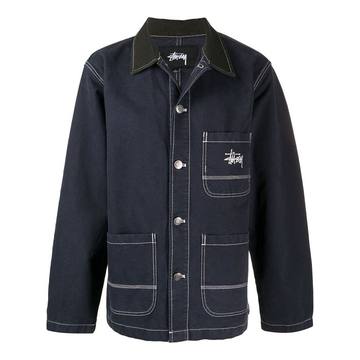 contrast stitch denim jacket